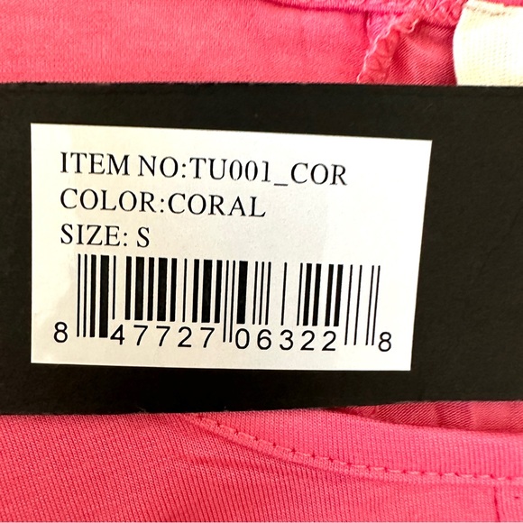 NWT Chic Asymmetrical Hemline Light Pink Tunic Top Size S - Picture 5 of 6